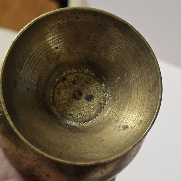 Vtg Indian Brass Rose Water Holy Water Sprinkling Bottle (Gulab Pash) Religious - Picture 16 of 17